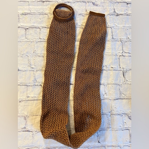 VINTAGE LIZ CLAIBORNE (2) BRAIDED BELTS MADE IN TAWIAN BROWN & BEIGE SIZE M/L - Picture 4 of 7